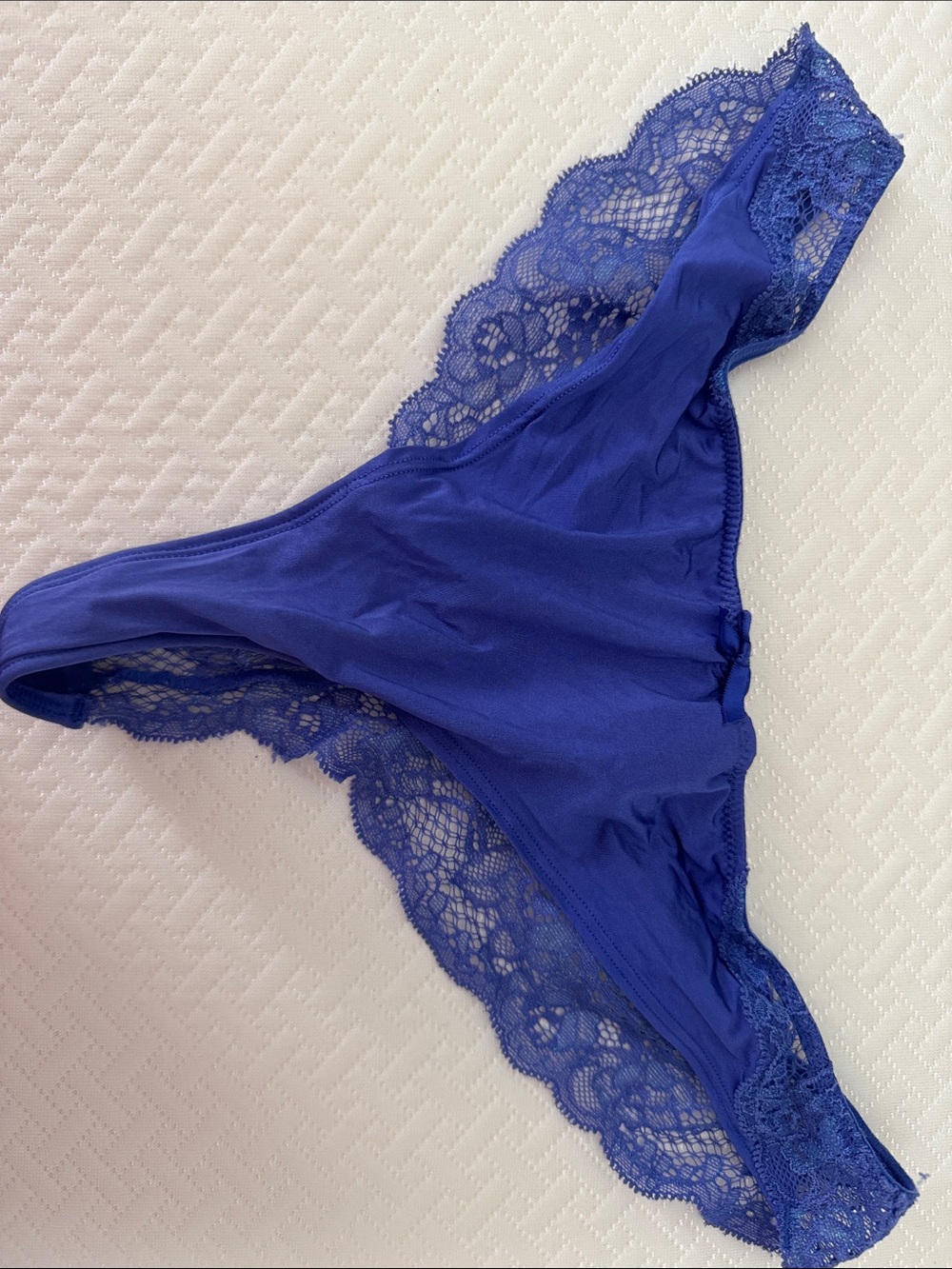 La SENZA Blue Lace-Trim Bikini Panty